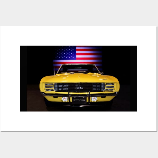 1969 Camaro SS  American Muscle Wall Art by Burtney